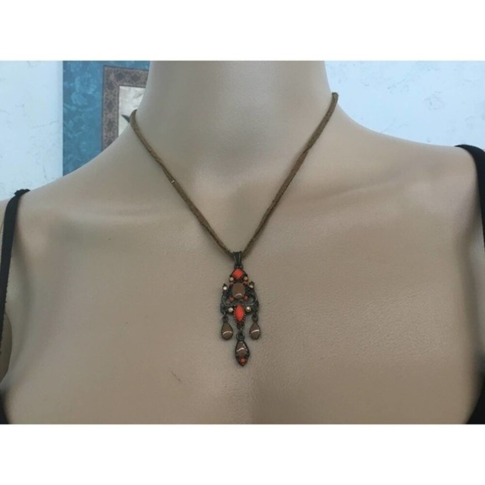 Orange and Brown Necklace